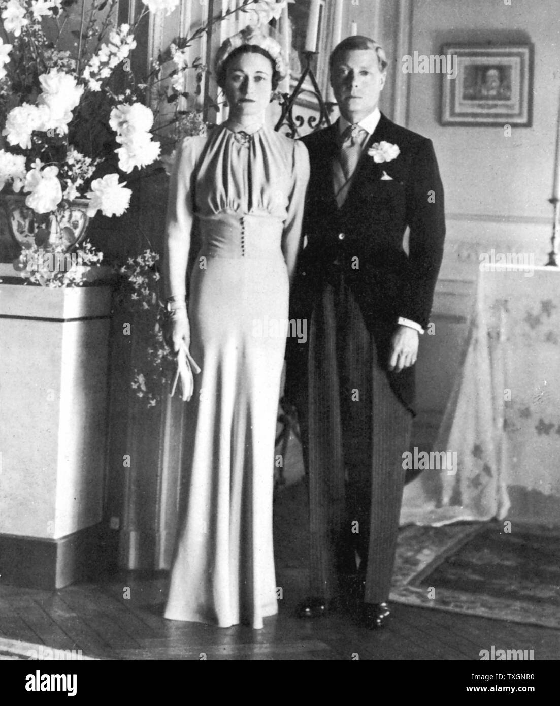 Il matrimonio del Duca di Windsor e Wallis Simpson, 3 giugno 1937 Foto Stock