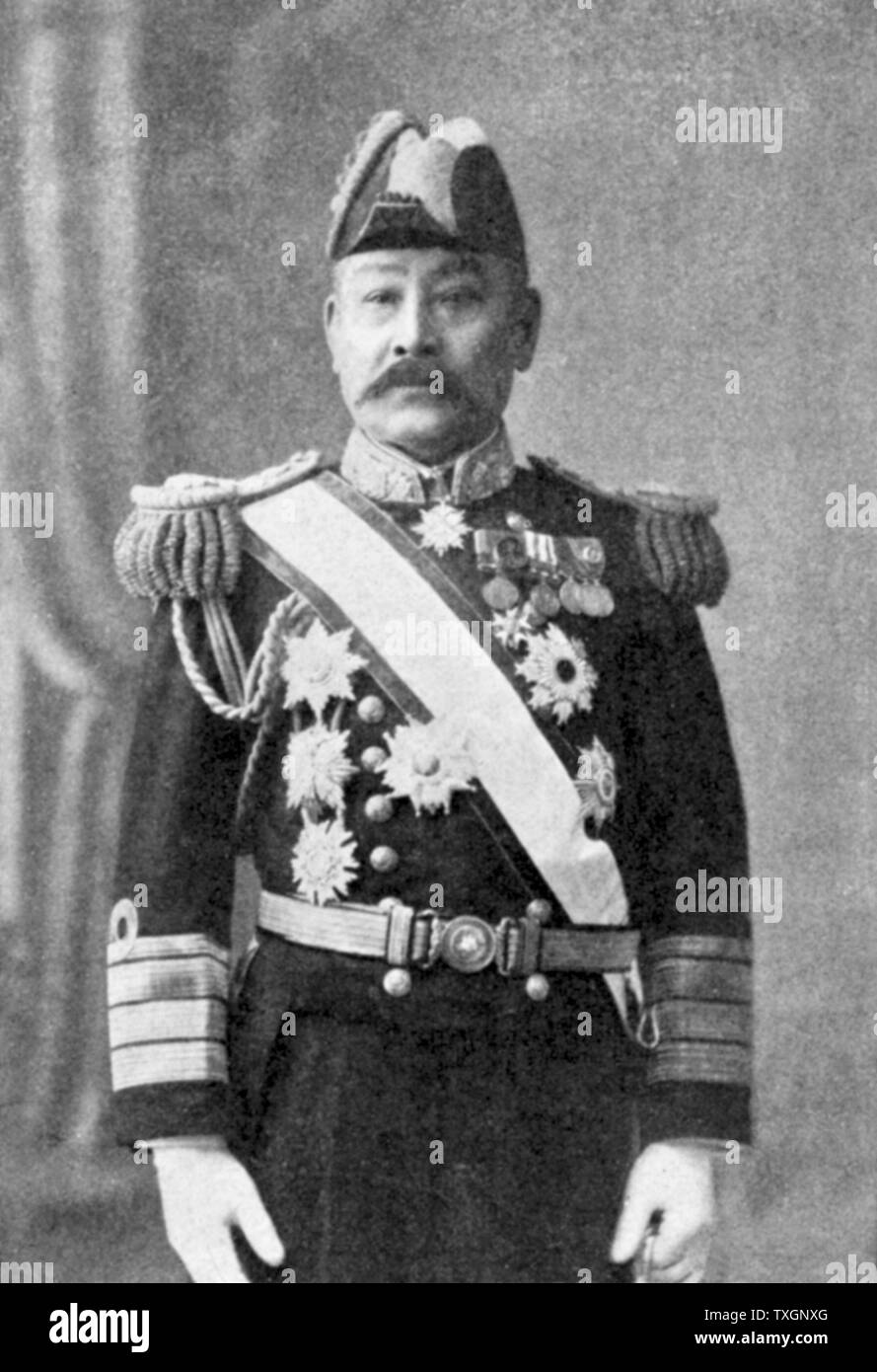 Admiral Ito. Il comandante in capo della flotta giapponese durante la guerra con la Cina 1894-1895. Capo della scheda navale del comando durante la guerra Russo-Giapponese 1904-1905 Foto Stock