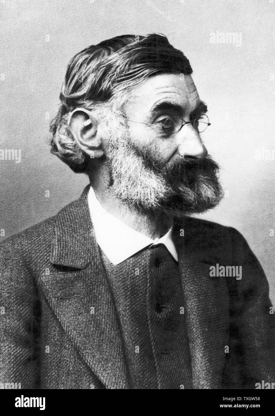 Ernst Abbe (1840-1905). Fisico tedesco; ricerca in ottica. Partner di Carl Zeiss di Jena e i produttori di lenti Fotografia Foto Stock