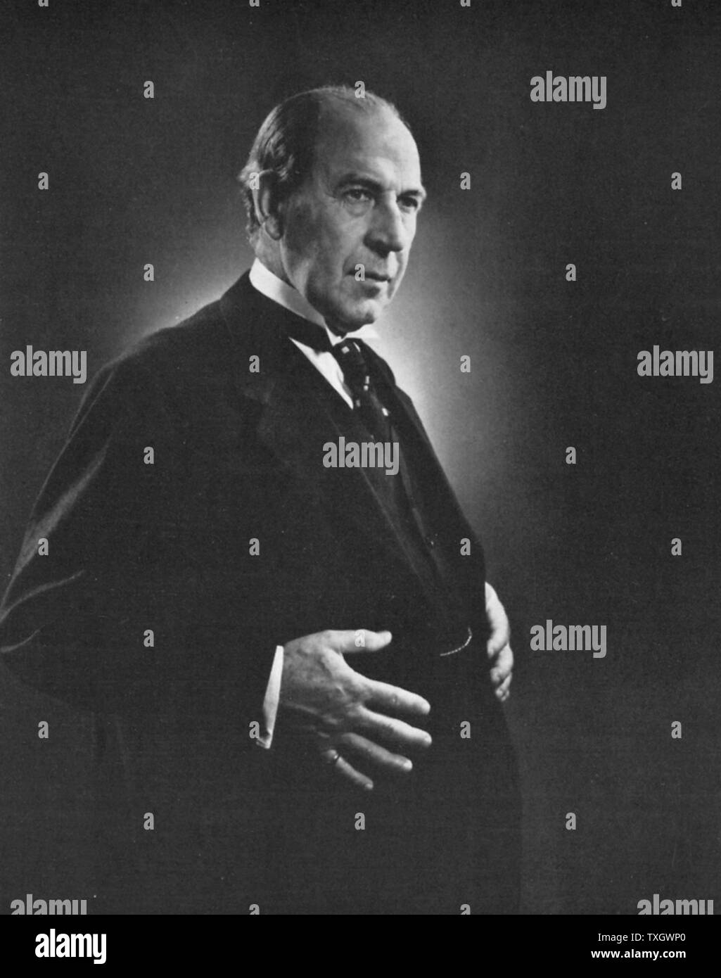 John Anderson, primo Visconte Waverely (1882-1958). Uomo politico scozzese e amministratore. Creato il visconte nel 1952. Il ministro della Sicurezza domestica 1939-40. Anderson ricovero a lui intitolato Foto Stock