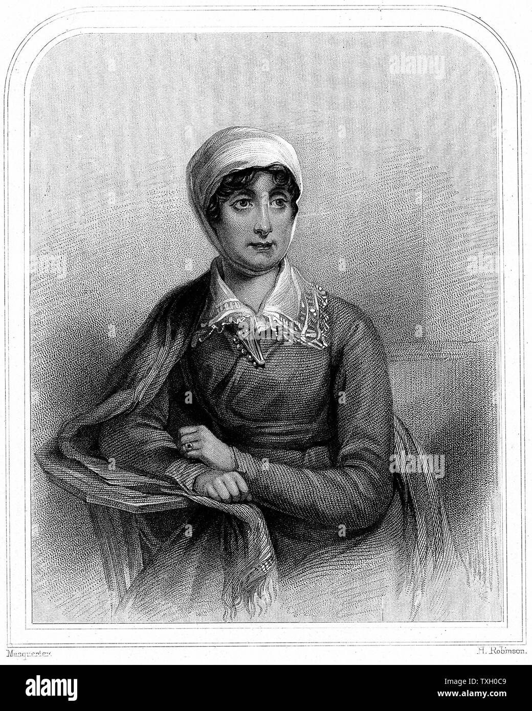 Joanna Baille (1762-1851) Scottish poeta e drammaturgo. Incisione del 1870 Foto Stock