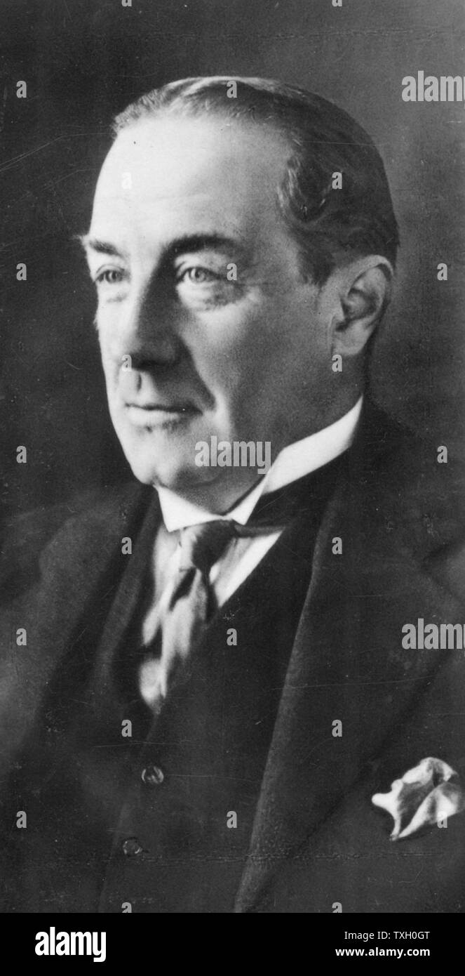 Stanley Baldwin, primo Earl Bewdley (1867-1947) conservatore britannico più; Il Primo ministro tre volte tra il 1923 e il 1937. Fotografia c.1932 Foto Stock