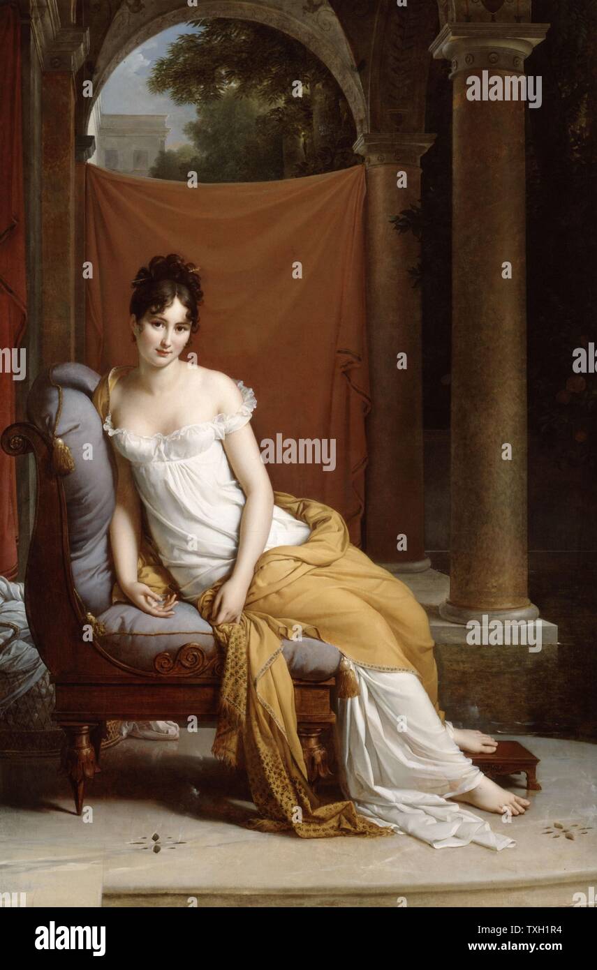François Gérard scuola francese Ritratto di Madame Récamier 1805 olio su tela (225 x 145 cm), Parigi, Museo Carnavalet Foto Stock