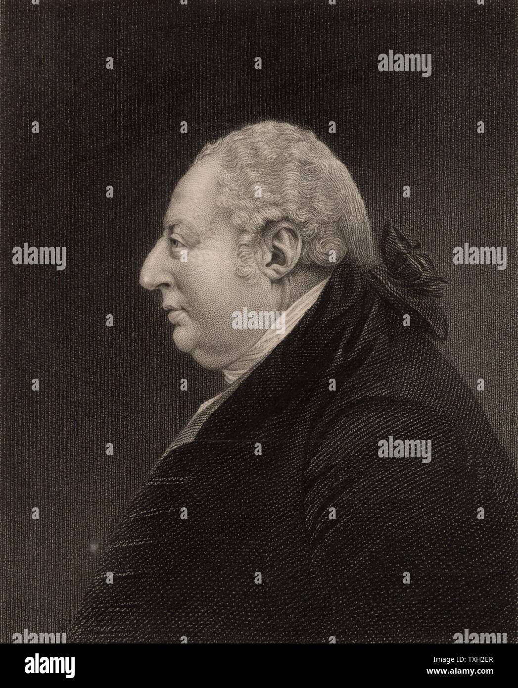 Francis Egerton, 3° duca di Bridgewater (1736-1803) inglese nobile. Egli ha commissionato l'ingegnere civile James Danielle per costruire un canale per servire il suo miniere di Worsley, Lancashire, e per portare il carbone estratto per la città industriale di Manchester. Incisione da 'La National Portrait Gallery, Vol IV, da Giuseppe Jerdan (Londra, 1833). Foto Stock