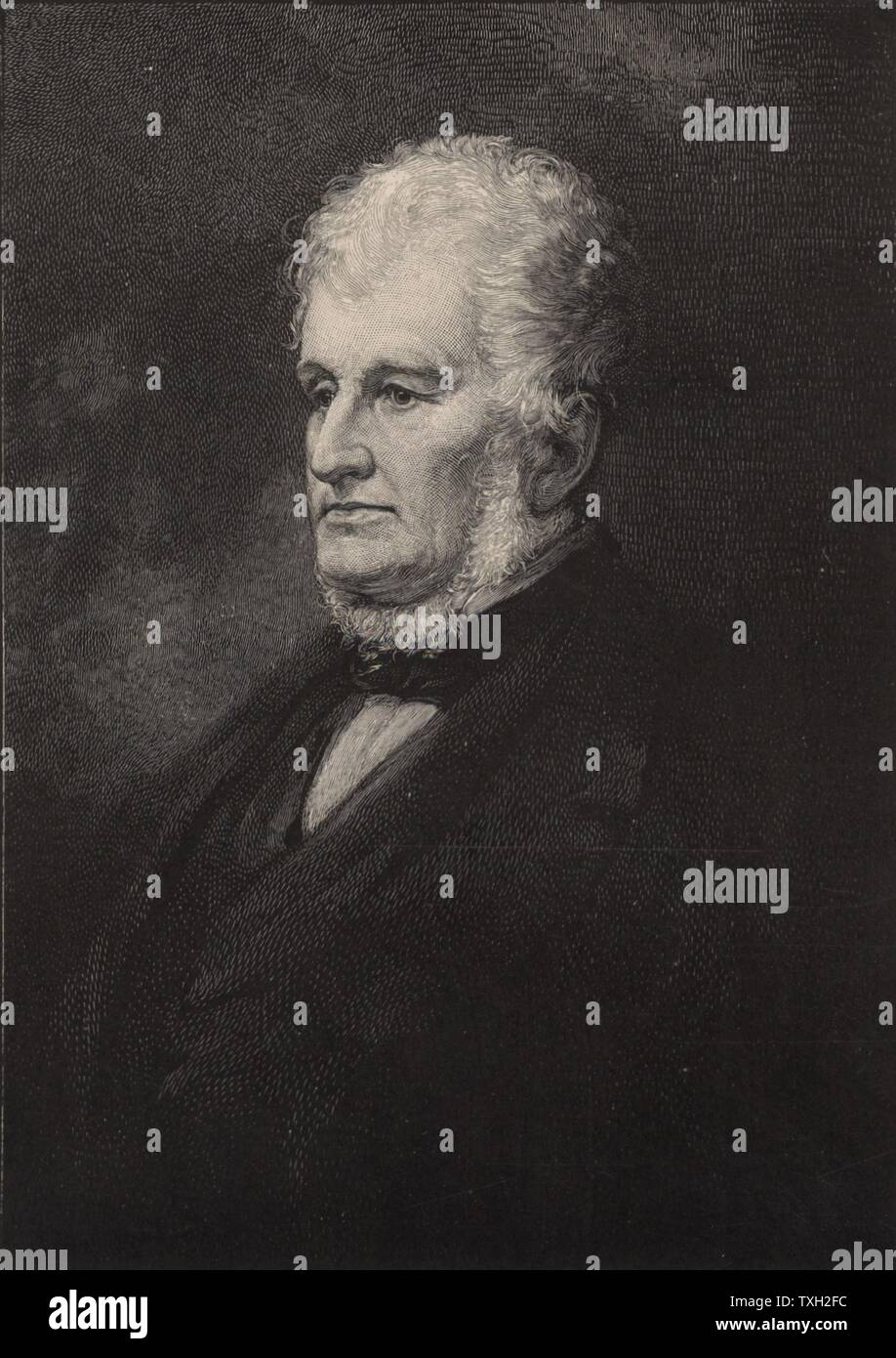 Robert Lepre (1781-1858) American farmacia. Ha inventato un colpo ossidrogeno-pipe e un calorimetro. Un convertire in spiritualismo, ha pubblicato "piritualism scientificamente dimostrato' (1855) e 'indagine sperimentale di spirito manifestazione' (1855). Incisione, 1896. Foto Stock