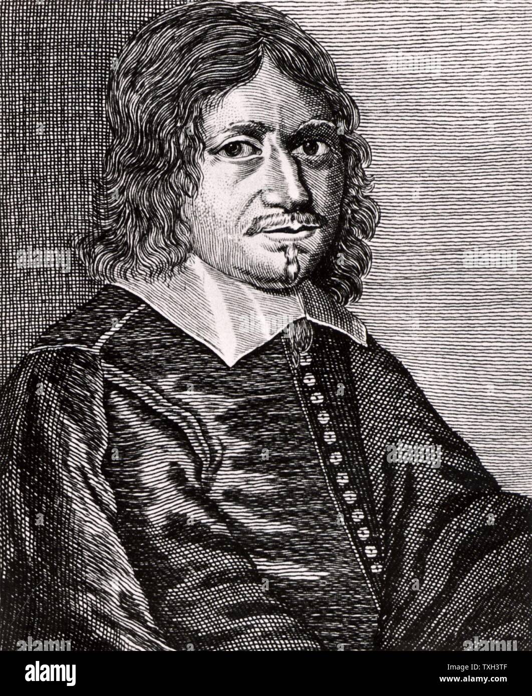 Johannes Borgesius (1618-1652), Olandese matematico, astronomo e insegnante. Incisione da "Icones Virorum' da Friedrich Roth-Scholtz (Norimberga, 1725). Foto Stock