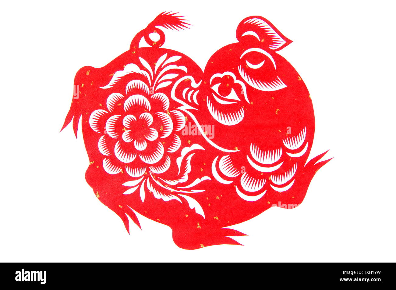 Festival di Primavera di taglio della carta - il maiale Foto Stock