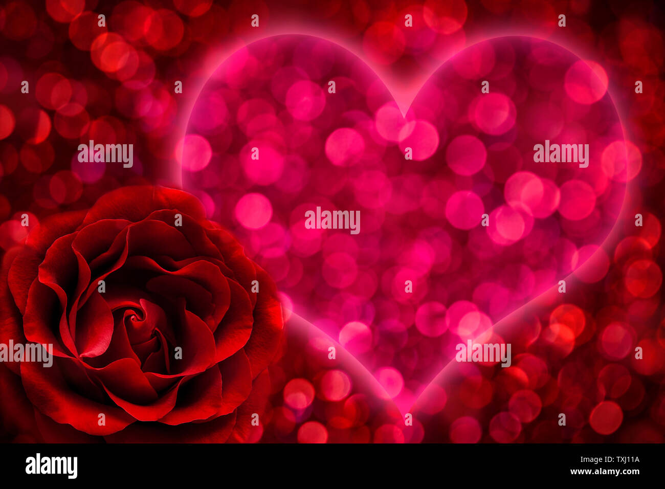 Fiore cuore rosso brillante immagini e fotografie stock ad alta risoluzione  - Alamy
