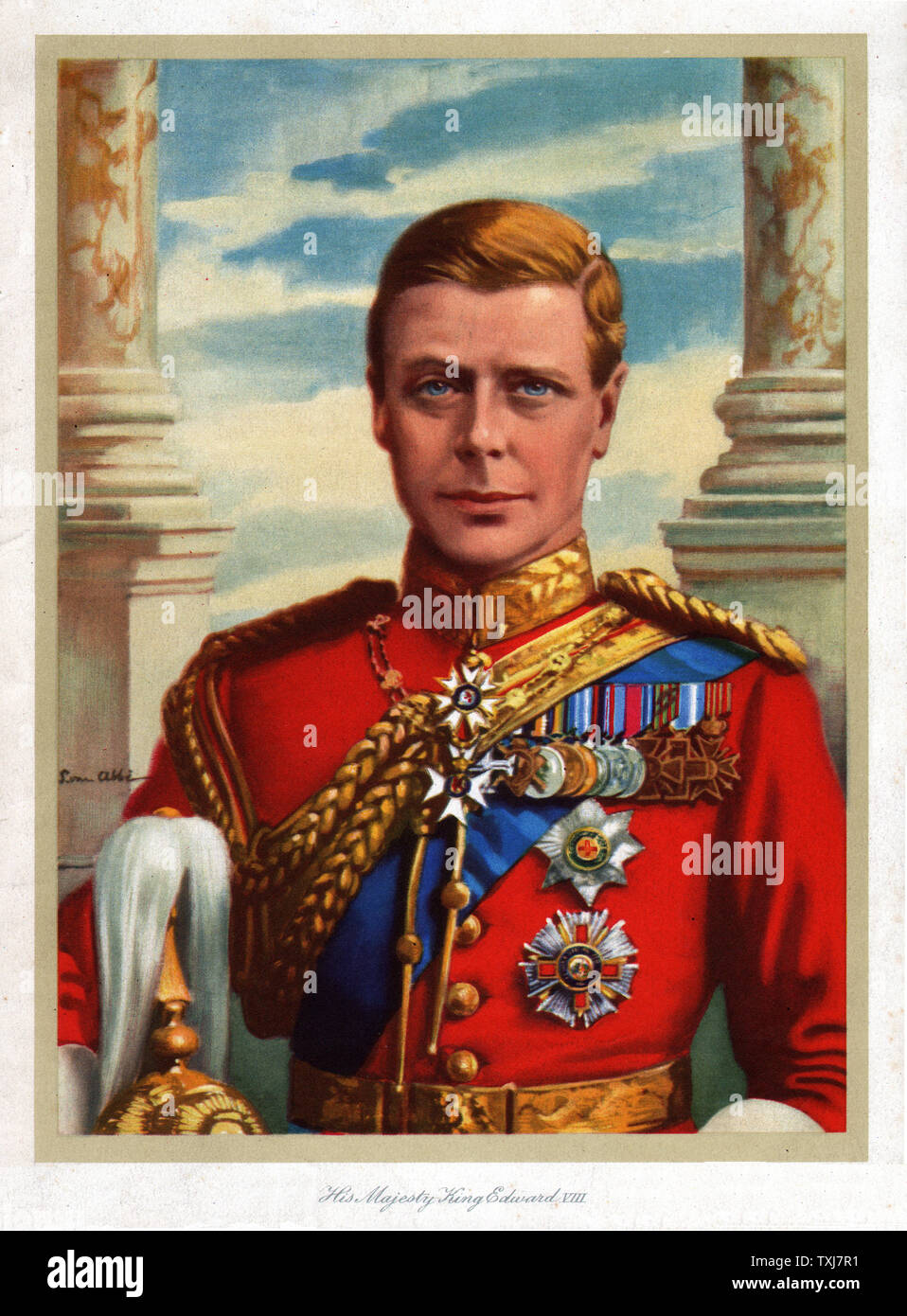 1936 ritratto di Sua Maestà il re Edward VIII Foto Stock