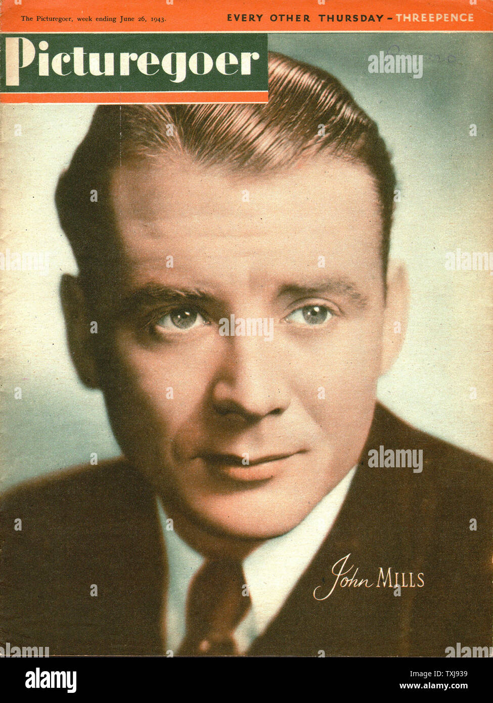 1943 Picturegoer John Mills Foto Stock