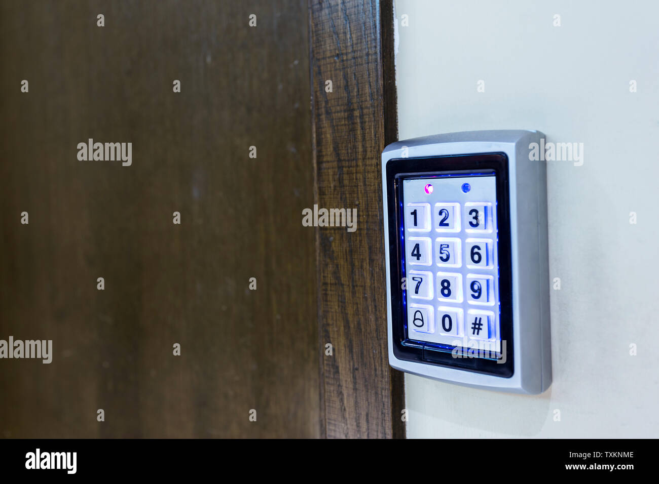 Ingresso accesskeypad Foto Stock