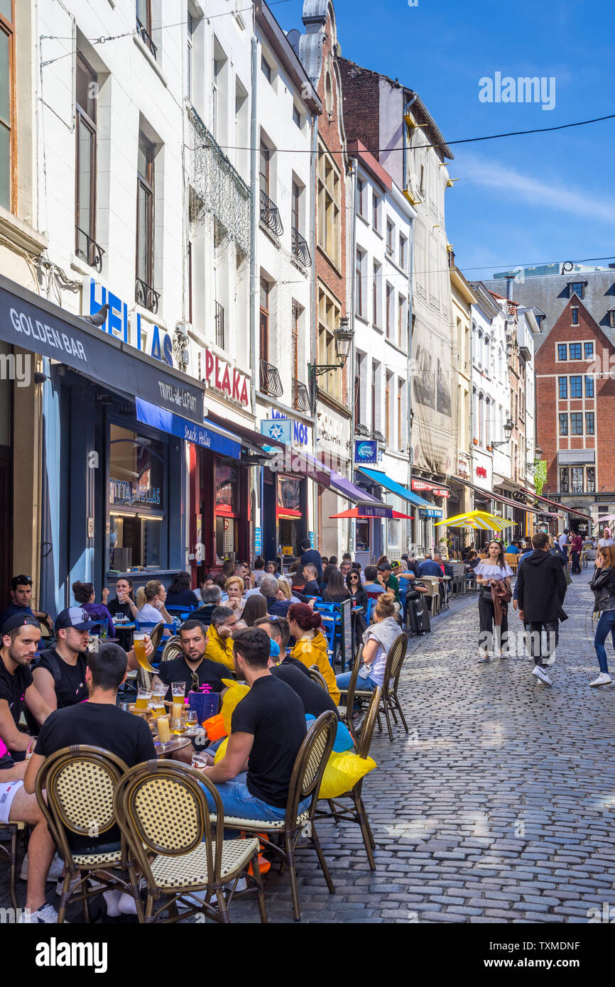 Café cultura, Bruxelles, Belgio. Foto Stock