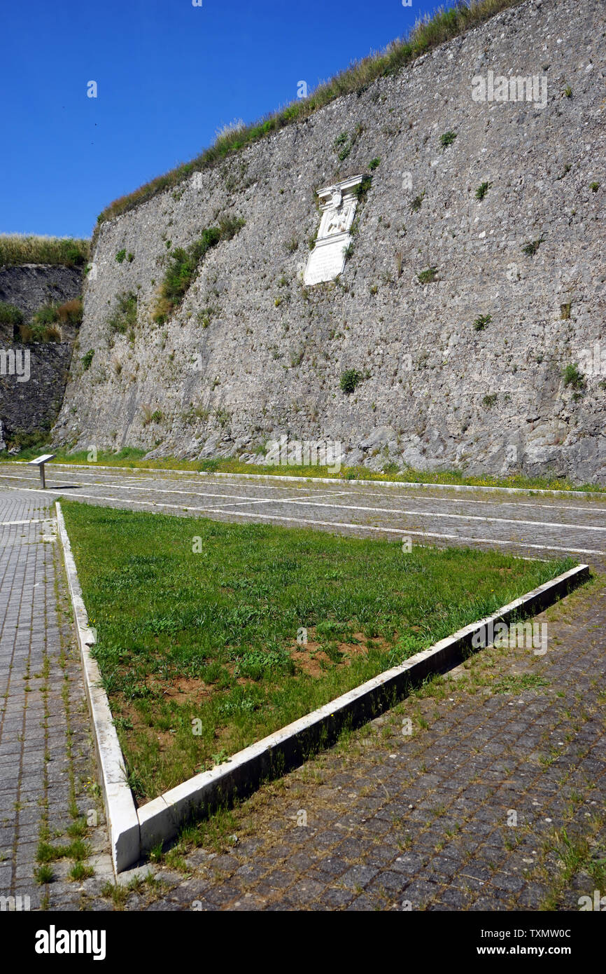 Corfù, Grecia - circa nel maggio 2019 la parete della Nuova Fortezza Foto Stock