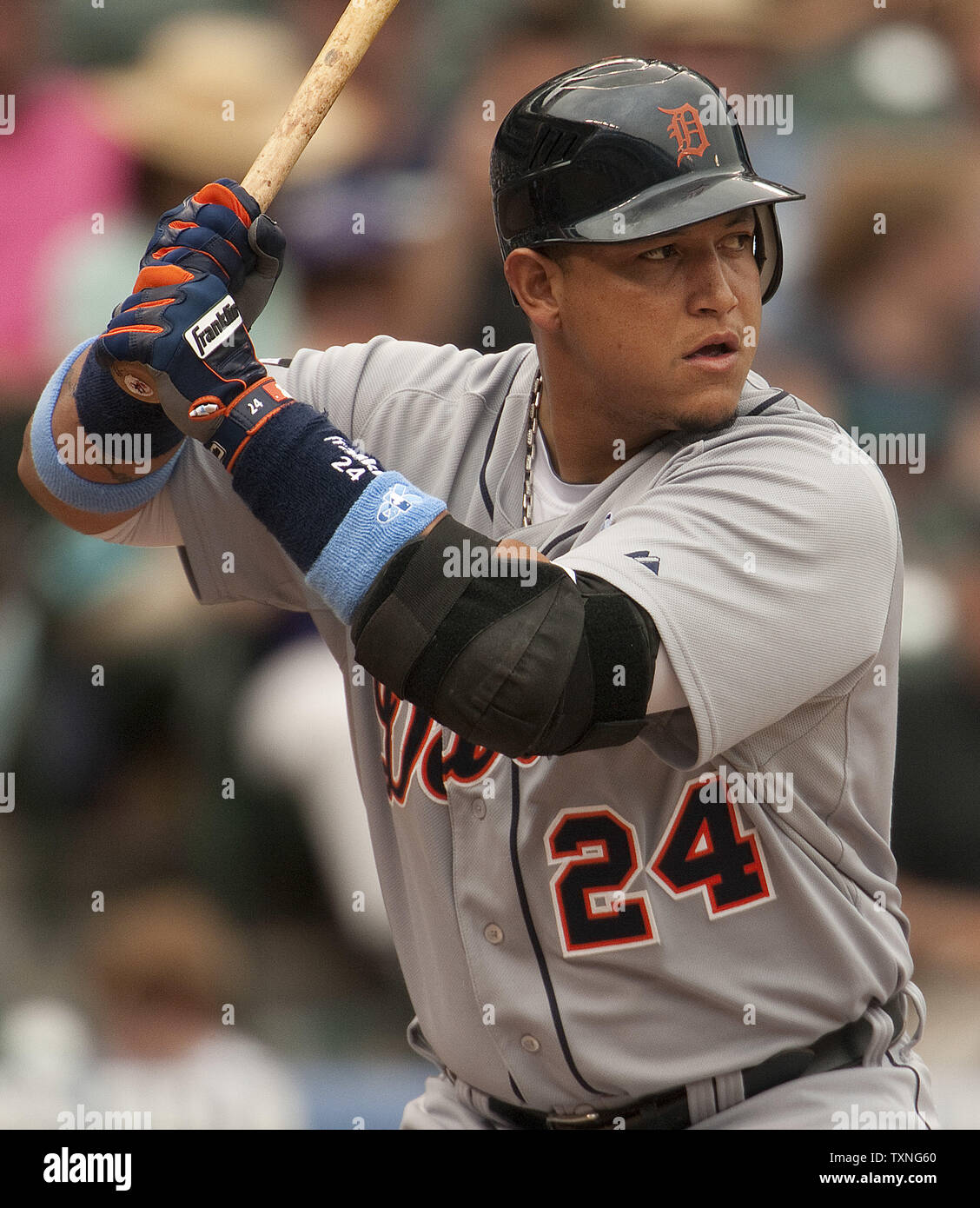 Della loro inter-league a Coors Field a Denver dal 15 giugno 2011. UPI/Gary Caskey C. Foto Stock
