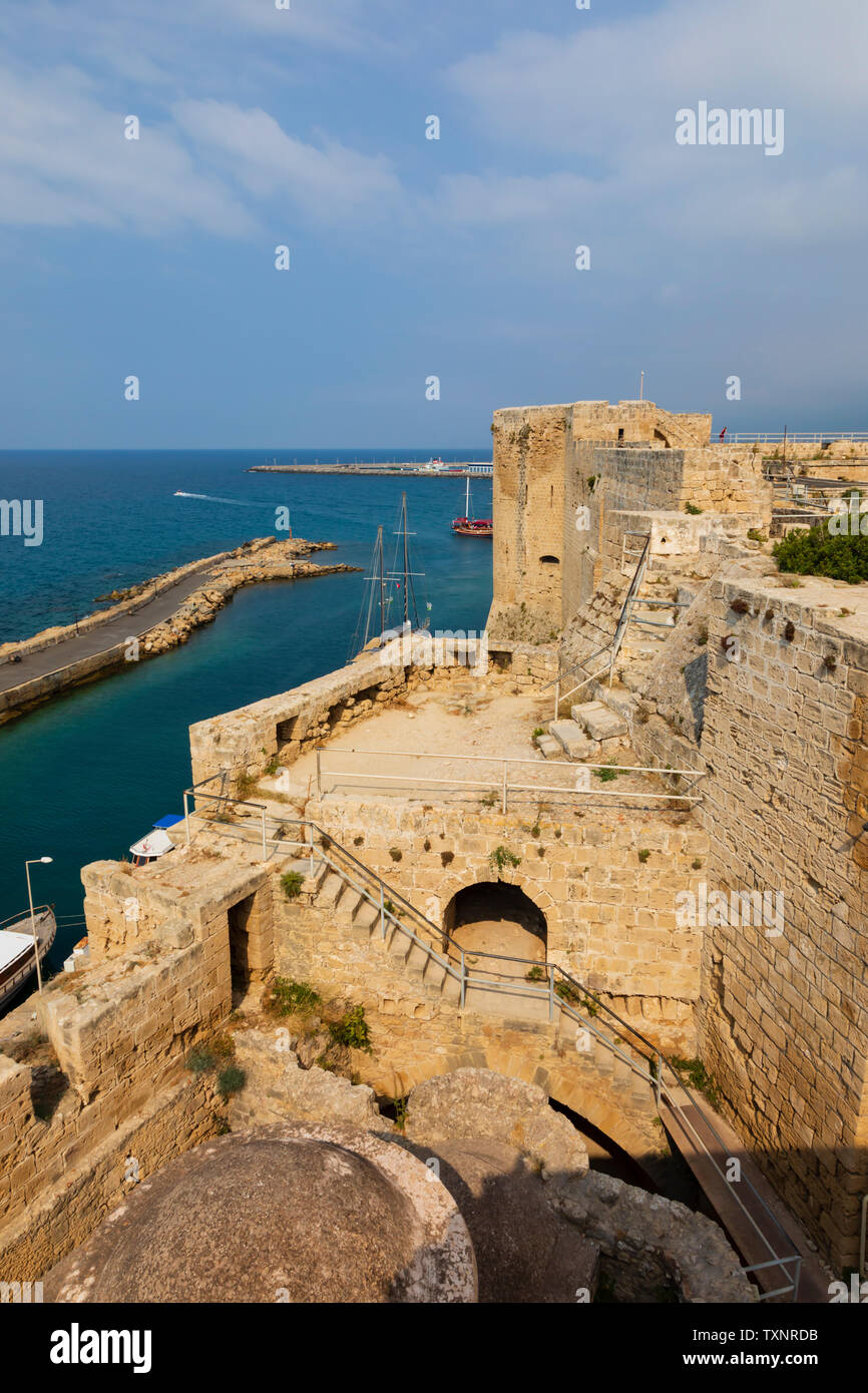 Il castello di Kyrenia, Girne, Repubblica Turca di Cipro del Nord. Foto Stock