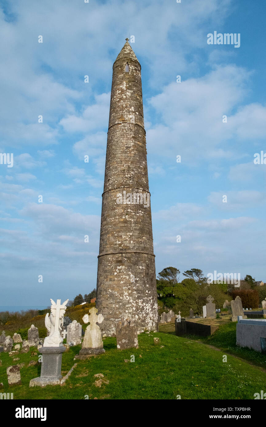 Round Tower, ardmore, Waterford, Irlanda Foto Stock