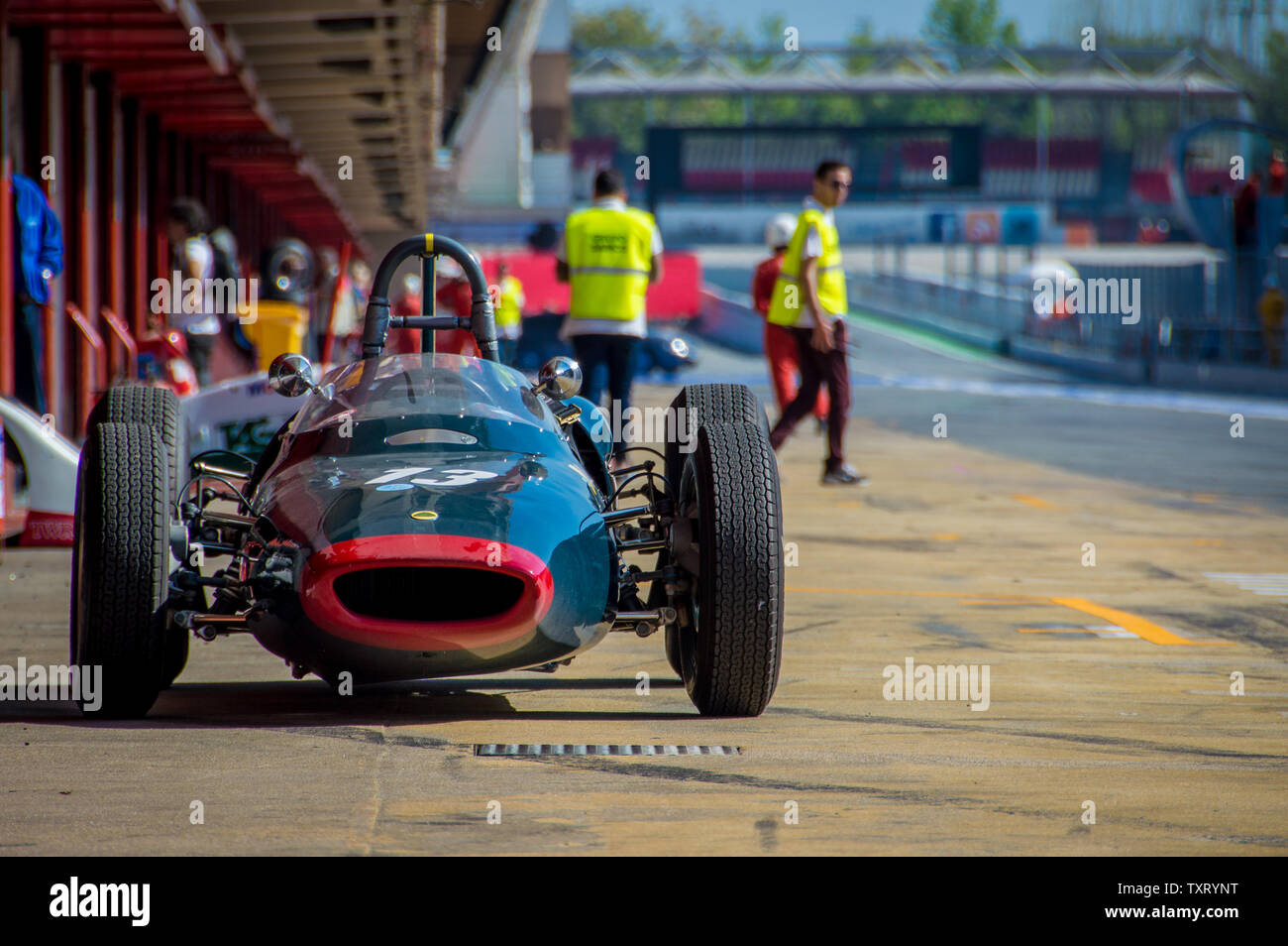 Lotus 1821 P2 nel circuito de Barcelona, Catalogna, Spagna Foto Stock