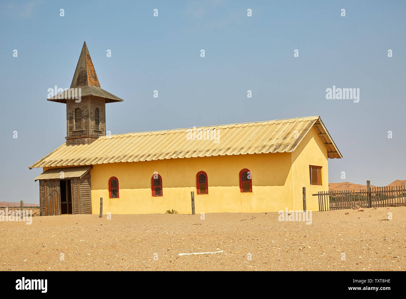 Rhenish chiesa della Missione in Rooibank in Namibia in Africa Foto Stock