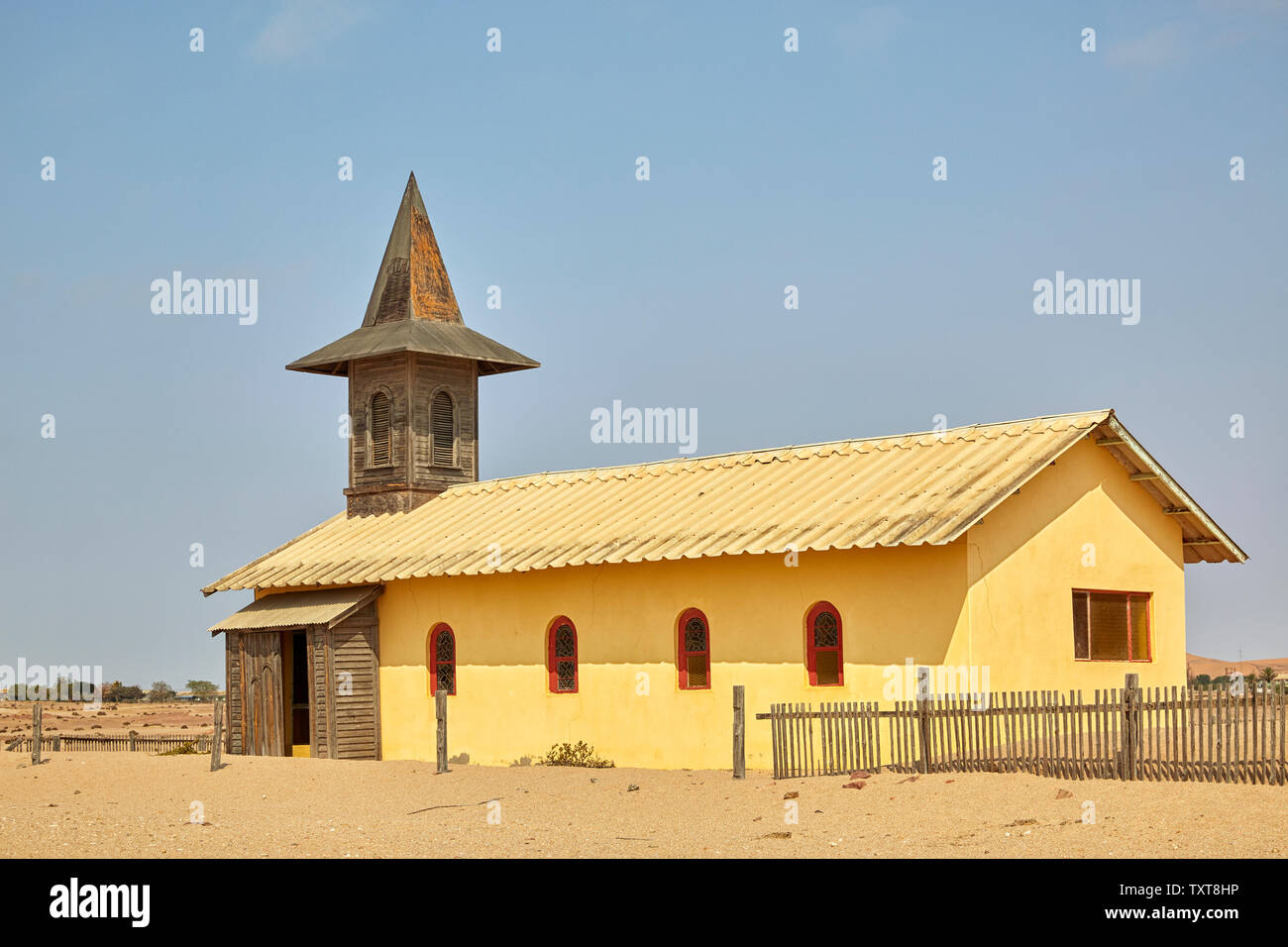 Rhenish chiesa della Missione in Rooibank in Namibia in Africa Foto Stock
