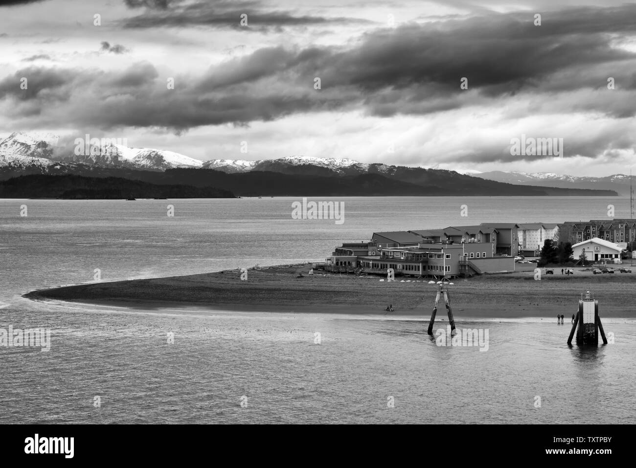 Lands End Resort, Homer Spit, Alaska, STATI UNITI D'AMERICA Foto Stock