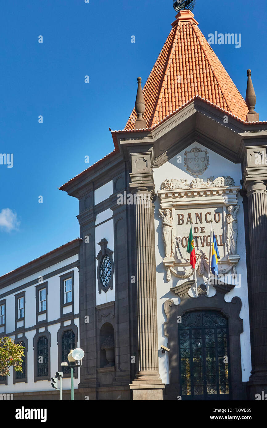 Funchal Centro storico,zona velha , architettura. Funchal, Madeira, Portogallo, Unione Europea Foto Stock