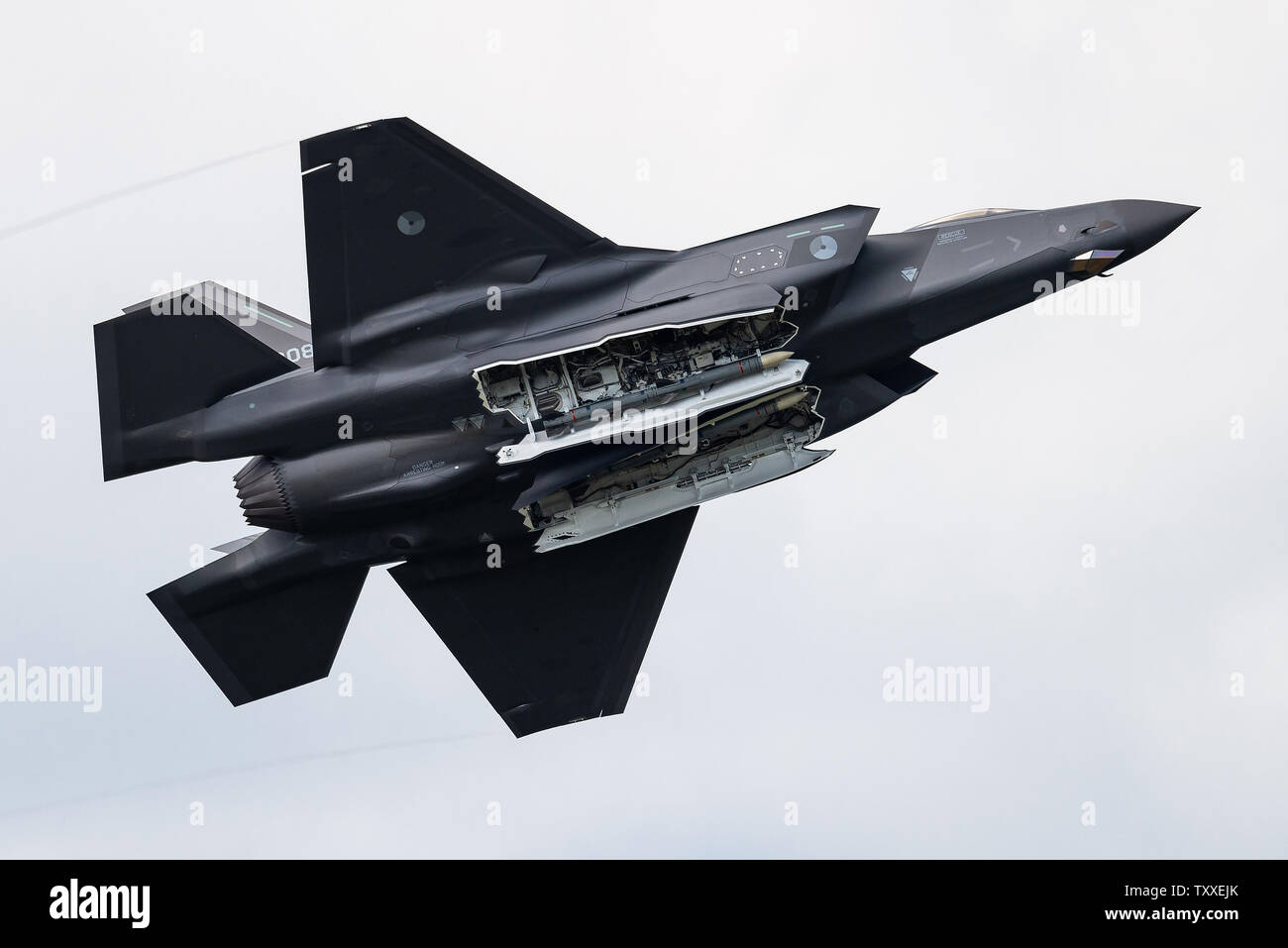 Il Lockheed Martin F-35 Lightning II la quinta generazione di aerei da caccia della Royal Netherlands Air Force al Luchtmachtdagen 2019. Foto Stock