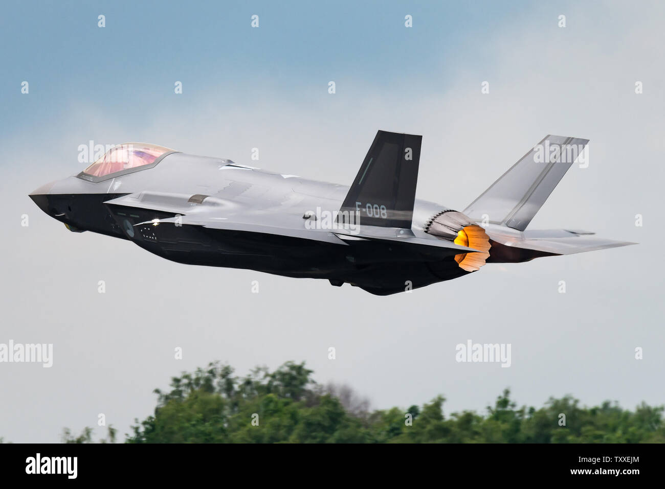Il Lockheed Martin F-35 Lightning II la quinta generazione di aerei da caccia della Royal Netherlands Air Force al Luchtmachtdagen 2019. Foto Stock