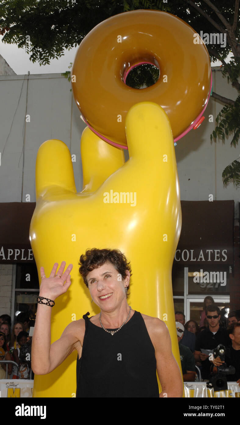 Julie Kavner, la voce di Marge Simpson nel animato motion picture commedia "The Simpsons Movie", arriva alla premiere del film in The Westwood sezione di Los Angeles il 24 luglio 2007. (UPI foto/Jim Ruymen) Foto Stock