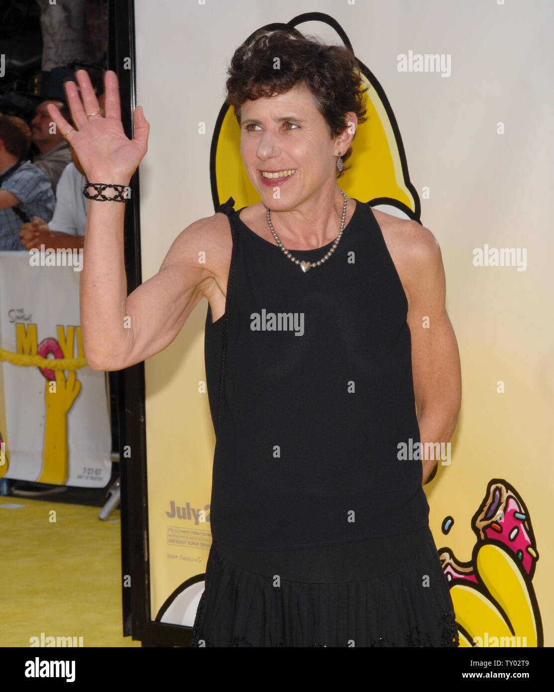 Julie Kavner, la voce di Marge Simpson nel animato motion picture commedia "The Simpsons Movie", arriva alla premiere del film in The Westwood sezione di Los Angeles il 24 luglio 2007. (UPI foto/Jim Ruymen) Foto Stock
