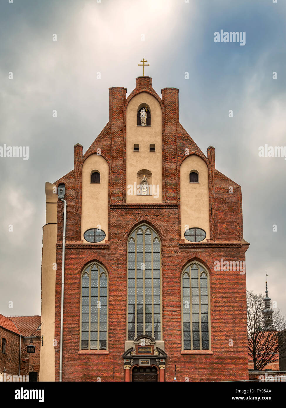 Gdansk, Polonia - Feb 14, 2019: vista presso la facciata della chiesa di San Giuseppe chiesa in Gdansk, Polonia Foto Stock