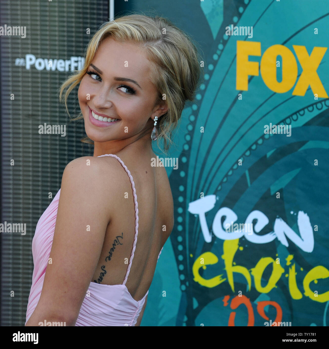 L'attrice Hayden Panettiere arriva a Teen Choice Awards 2009 taping a Los Angeles il 9 agosto 2009. UPI/Jim Ruymen Foto Stock