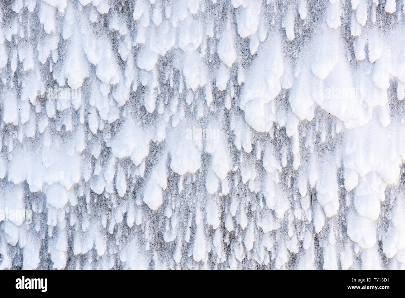 Vento-neve soffiata patterns, tardo inverno tempesta di neve, Nord America Orientale, da Dominique Braud/Dembinsky Foto Assoc Foto Stock
