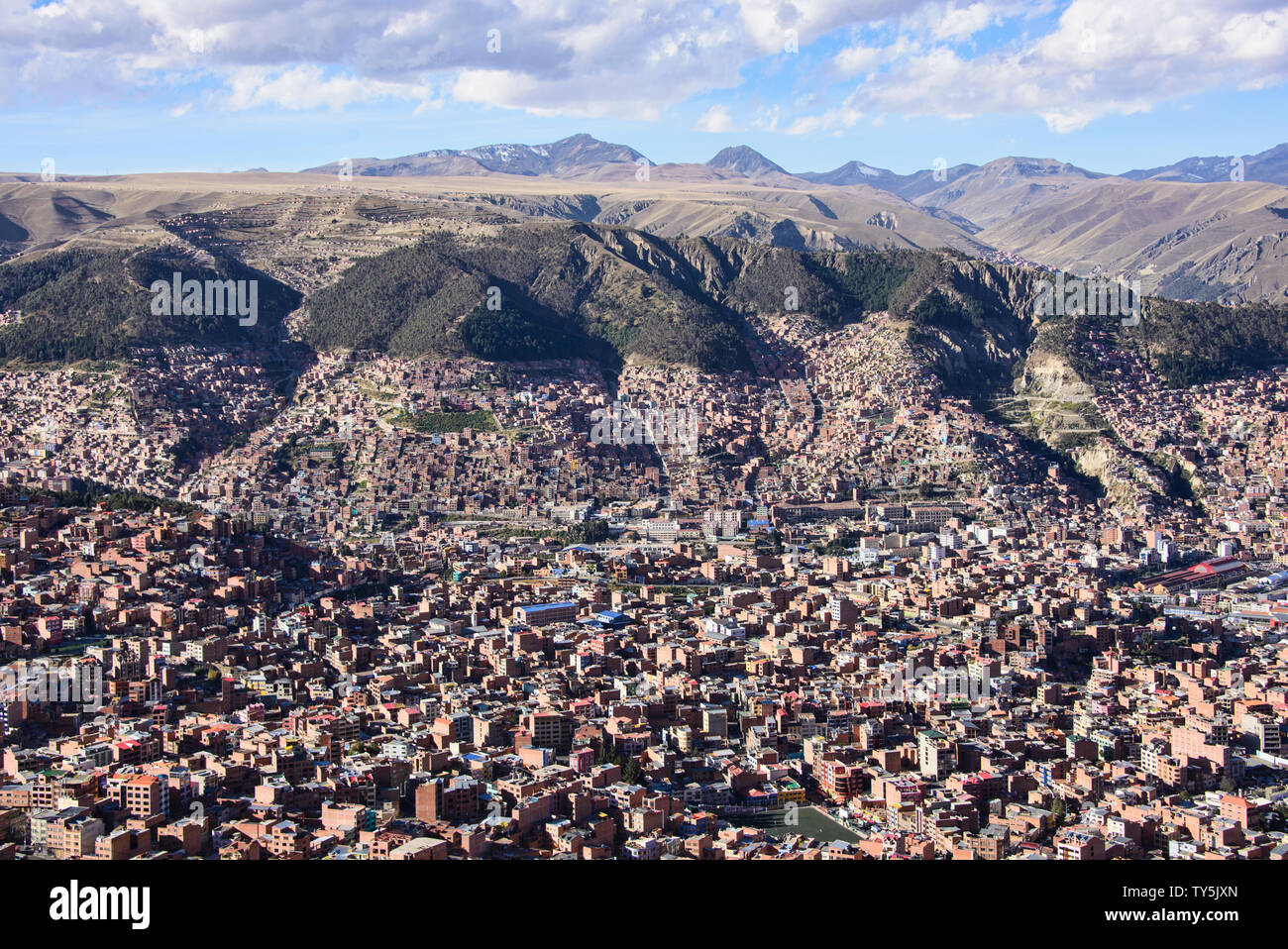Vista di La Paz in Bolivia Foto Stock