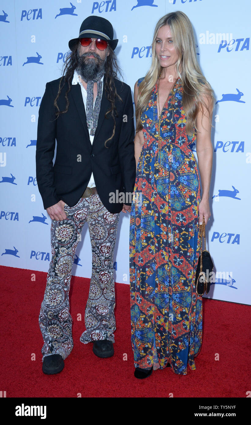 Musicista Rob Zombie e Sheri Moon Zombie frequentare la PETA ha il trentacinquesimo anniversario party presso la Hollywood Palladium di Los Angeles il 30 settembre 2015. Foto di Jim Ruymen/UPI Foto Stock