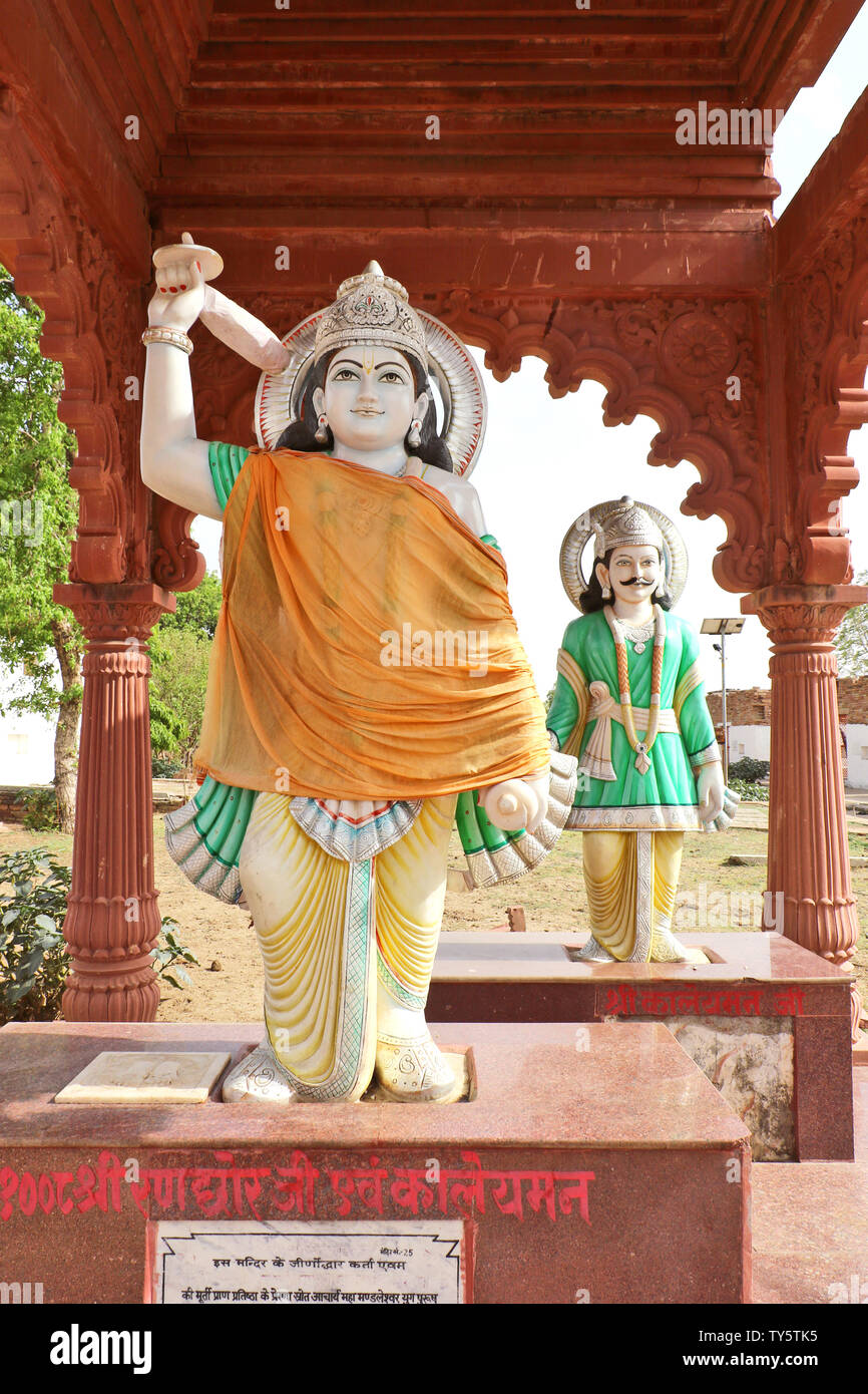 Hind divinità: Signore Shiva, Rama, Krishna Durga, nove divinità Foto Stock