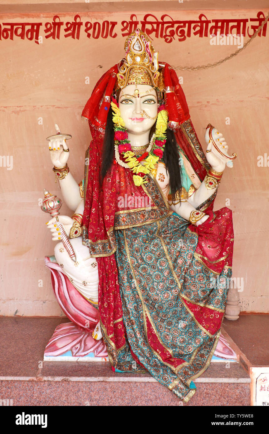 Hind divinità: Signore Shiva, Rama, Krishna Durga, nove divinità Foto Stock