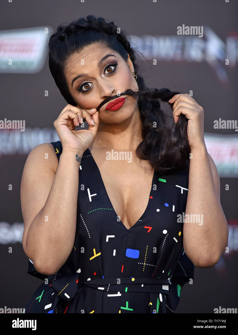 Lilly Singh assiste il "Power Rangers premiere al Westwood Village Theatre di Los Angeles il 22 marzo 2017. Foto di Christine masticare/UPI Foto Stock