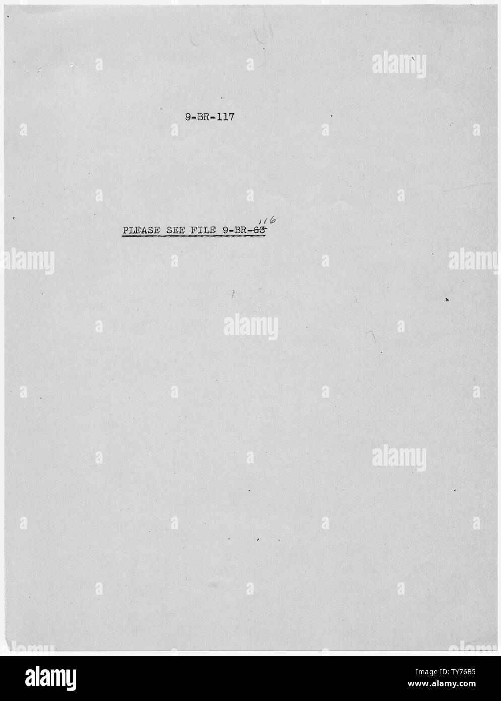 John A. ritmo, II [Caso 9-BR-117]: il foglio di copertura 9-BR-117 Foto Stock