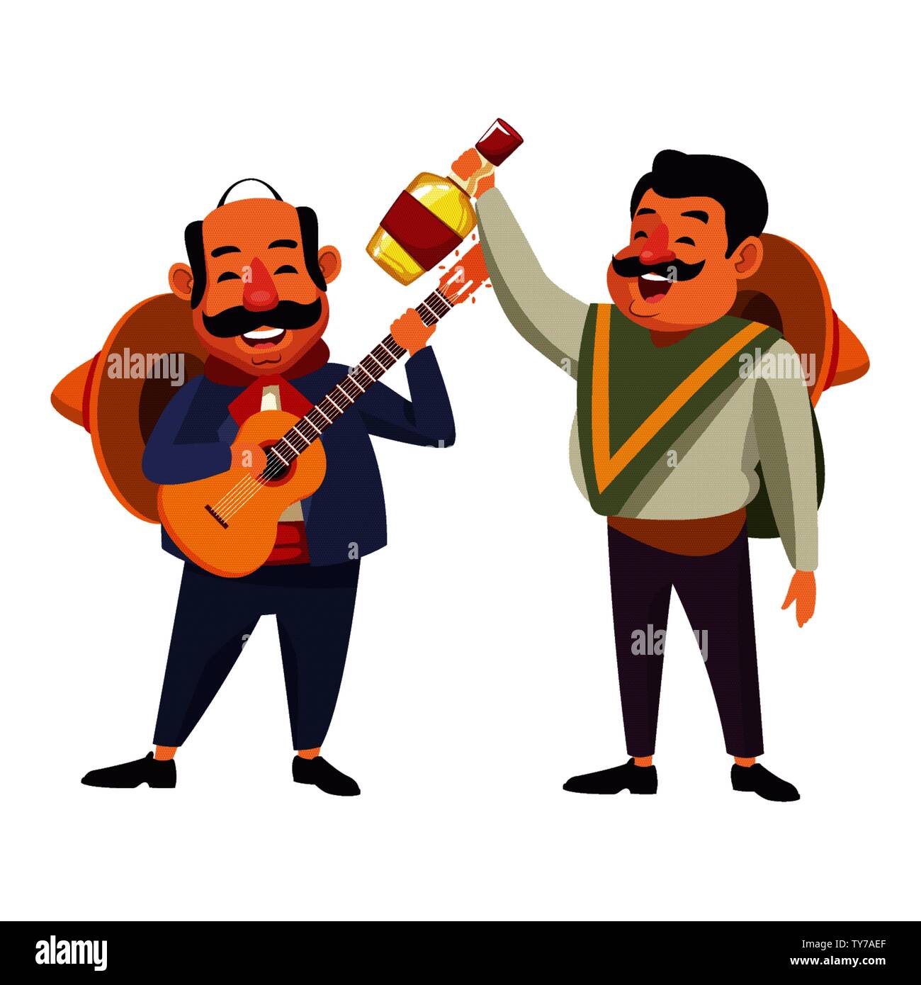 Cibo messicano e cultura tradicional Illustrazione Vettoriale