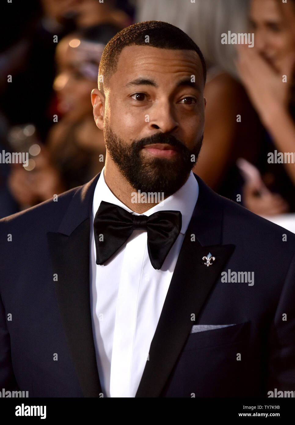 Timon Kyle Durrett arriva per la quarantanovesima NAACP Image Awards a Pasadena Civic Auditorium di Pasadena, in California, il 15 gennaio 2018. Il NAACP Image Awards celebra i successi delle persone di colore e nei settori della televisione, musica, letteratura e film e successi anche i singoli o i gruppi che promuovono la giustizia sociale attraverso sforzi creativi. Foto di Christine masticare/UPI Foto Stock