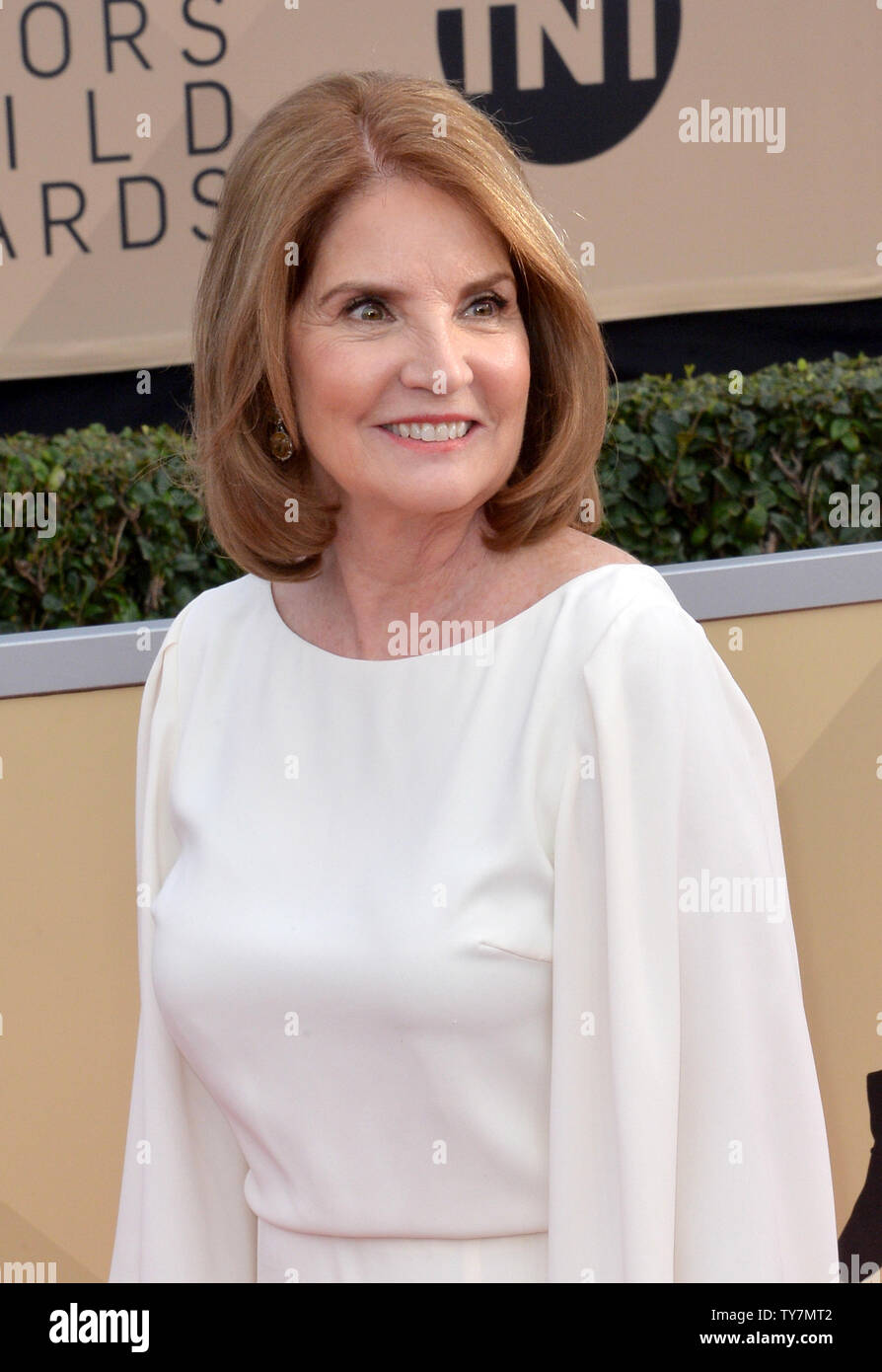 Kathy Connell arriva per il ventiquattresimo annuale di SAG Awards tenutosi presso lo Shrine Auditorium di Los Angeles il 21 gennaio 2018. La cooperativa di attori di schermo premi saranno trasmesse in diretta su TNT e TBS. Foto di Jim Ruymen/UPI Foto Stock