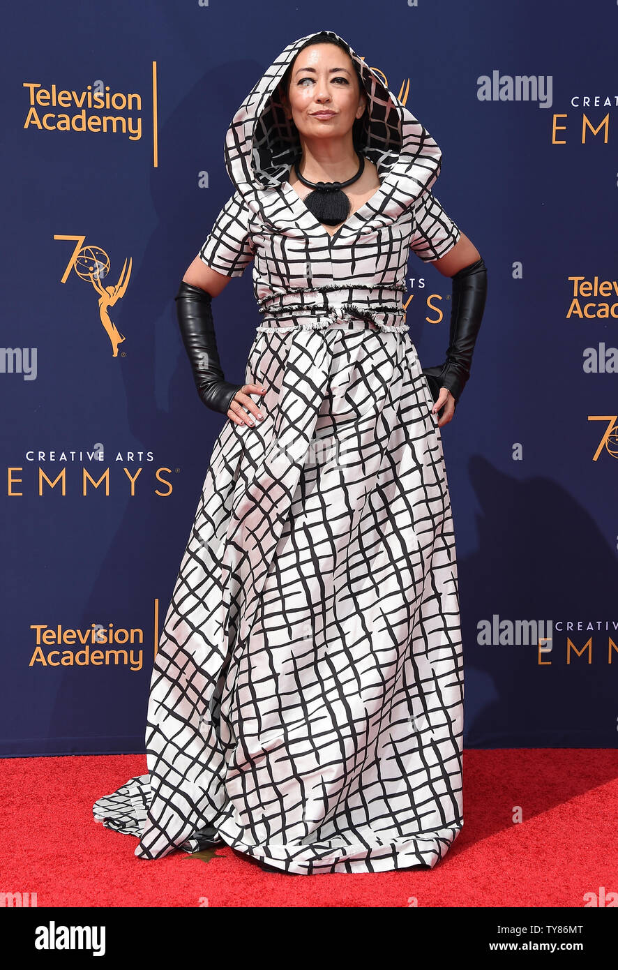 Costumista Ane Crabtree assiste il Creative Arts Emmy Awards presso il Microsoft Theatre di Los Angeles il 8 settembre 2018. Foto da Gregg DeGuire/UPI Foto Stock