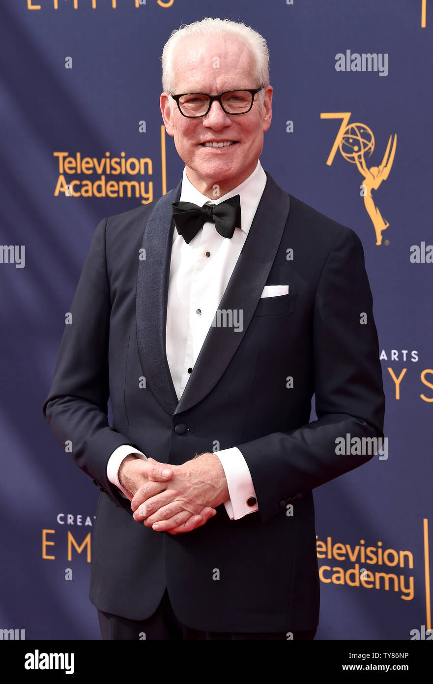 Tim Gunn assiste il Creative Arts Emmy Awards presso il Microsoft Theatre di Los Angeles il 9 settembre 2018. Foto da Gregg DeGuire/UPI Foto Stock