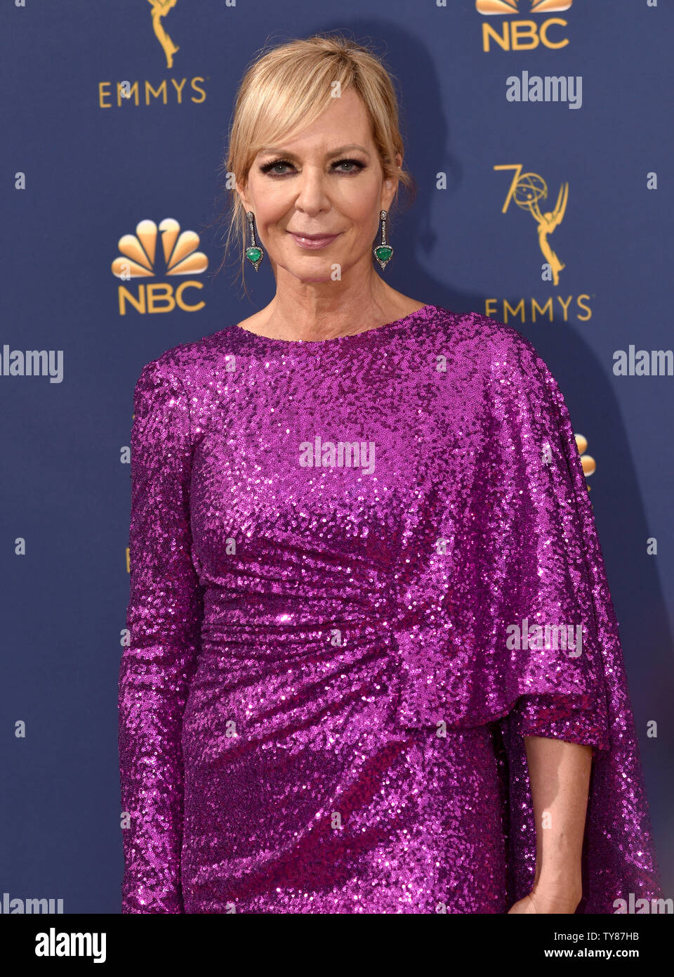 Attore Allison Janney assiste il settantesimo annuale di Primetime Emmy Award presso il Teatro di Microsoft nel centro di Los Angeles il 17 settembre 2018. Foto di Christine masticare/UPI Foto Stock