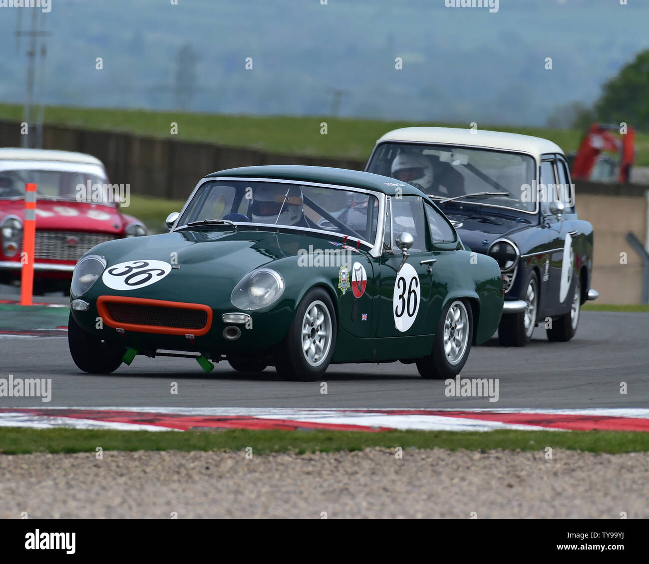 Brian piccolo, Ashley MG GT, HRDC tutte le stelle, Pre-66, auto sportive, vetture GT, Touring Cars, Donington storica festa, maggio 2019, motor racing, motor spor Foto Stock