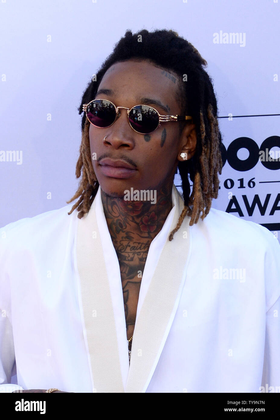 Il cantante Wiz Khalifa assiste l annuale Billboard Music Awards tenutosi a T-Mobile Arena di Las Vegas, Nevada, il 22 maggio 2016. Foto di Jim Ruymen/UPI Foto Stock