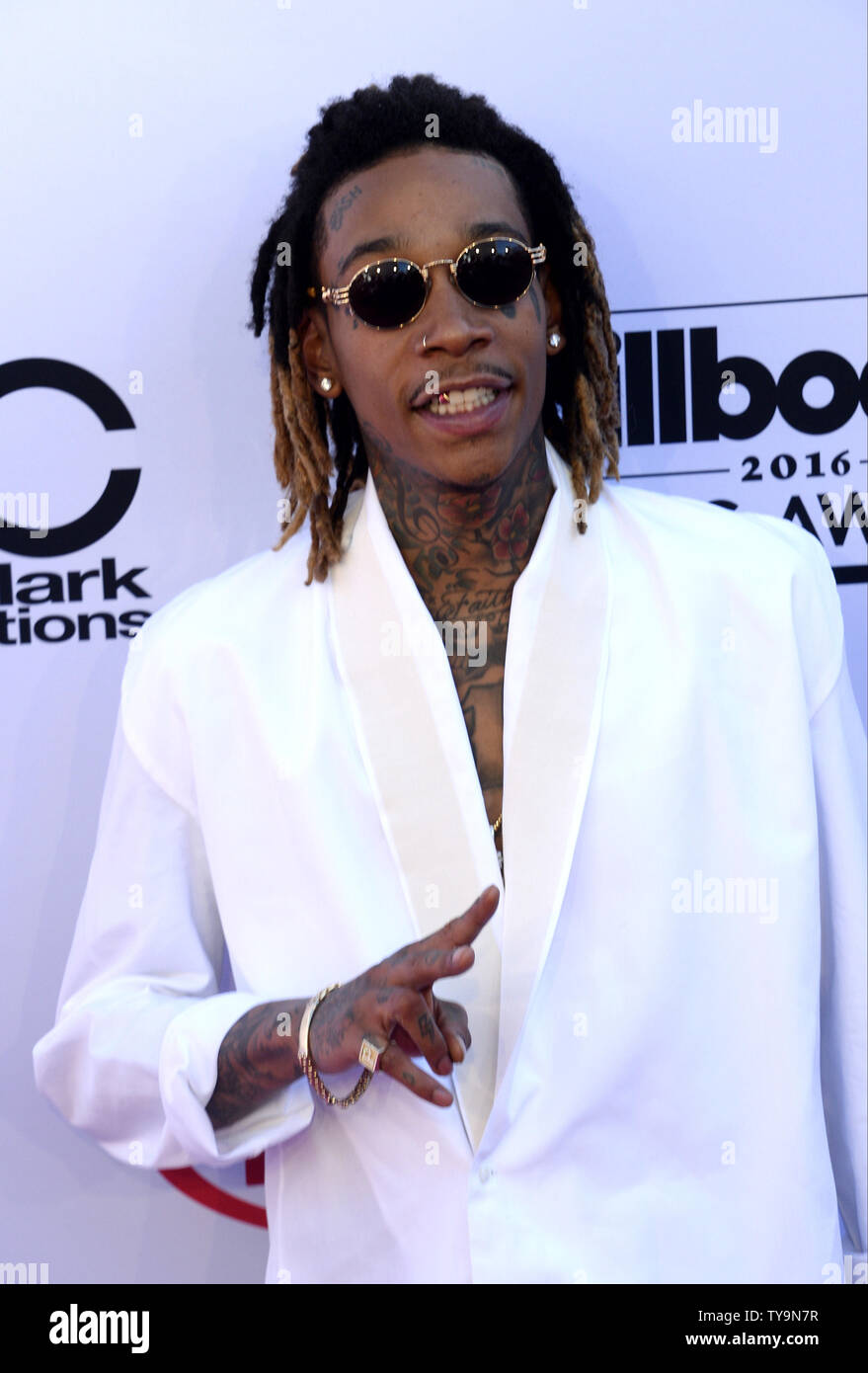 Il cantante Wiz Khalifa assiste l annuale Billboard Music Awards tenutosi a T-Mobile Arena di Las Vegas, Nevada, il 22 maggio 2016. Foto di Jim Ruymen/UPI Foto Stock