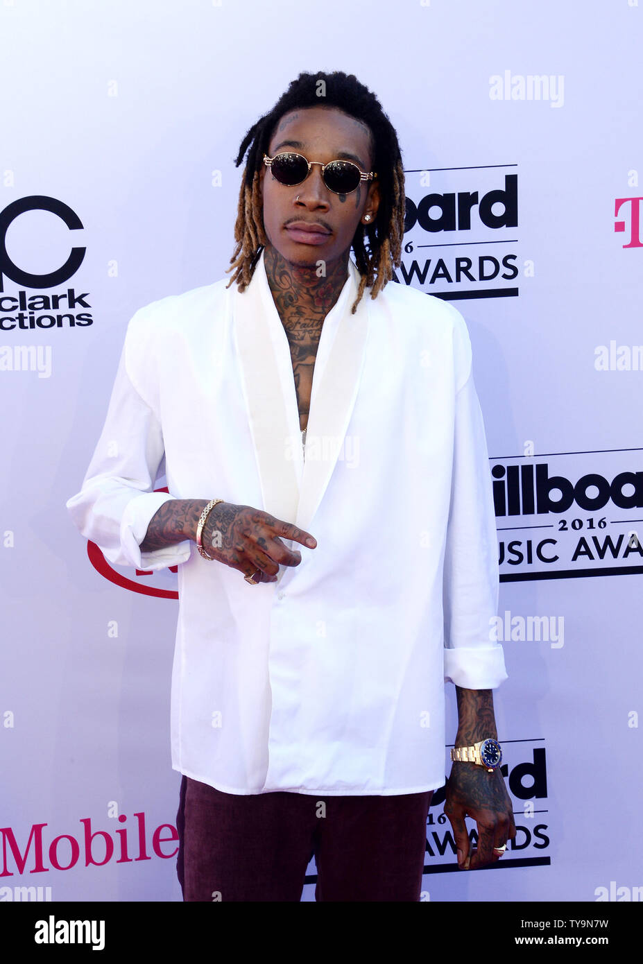 Il cantante Wiz Khalifa assiste l annuale Billboard Music Awards tenutosi a T-Mobile Arena di Las Vegas, Nevada, il 22 maggio 2016. Foto di Jim Ruymen/UPI Foto Stock