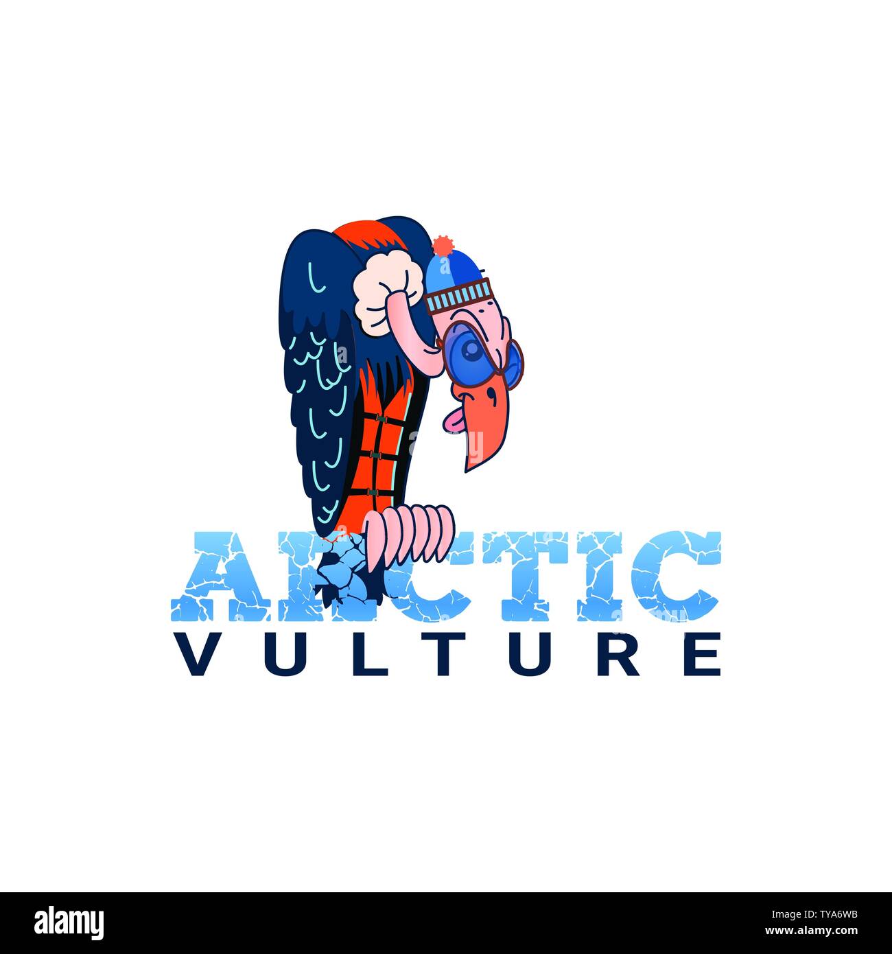 Arctic vulture icona logo design vettoriali Illustrazione Vettoriale