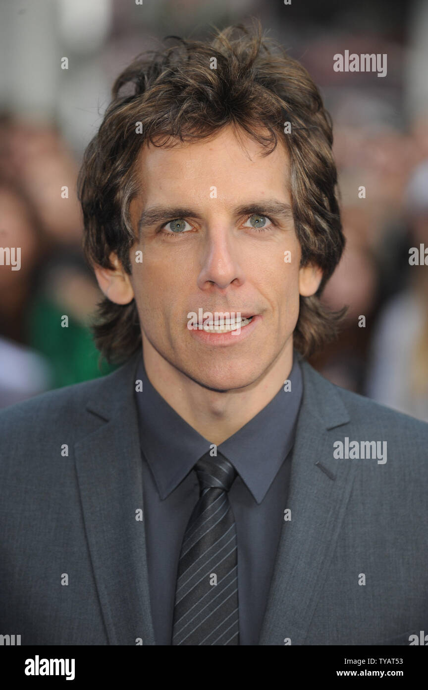 Attore americano Ben Stiller assiste la premiere mondiale di " Una notte al museo 2' all'Impero, Leicester Square a Londra il 12 maggio 2009. (UPI foto/Rune Hellestad) Foto Stock